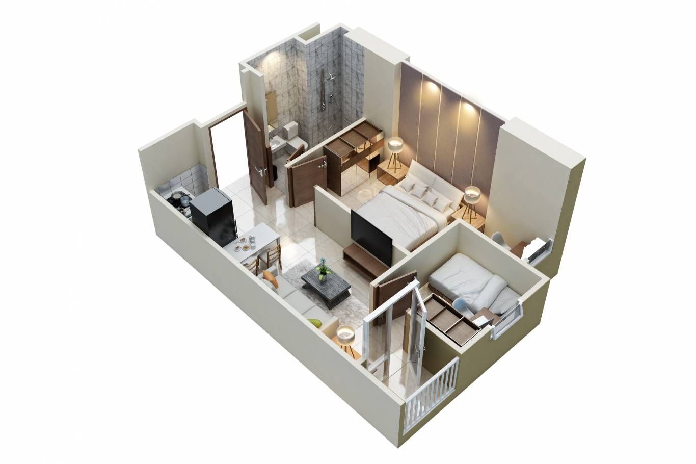 apartemen 2 kamar tidur di Brentsville Tower, VidaView Makassar.