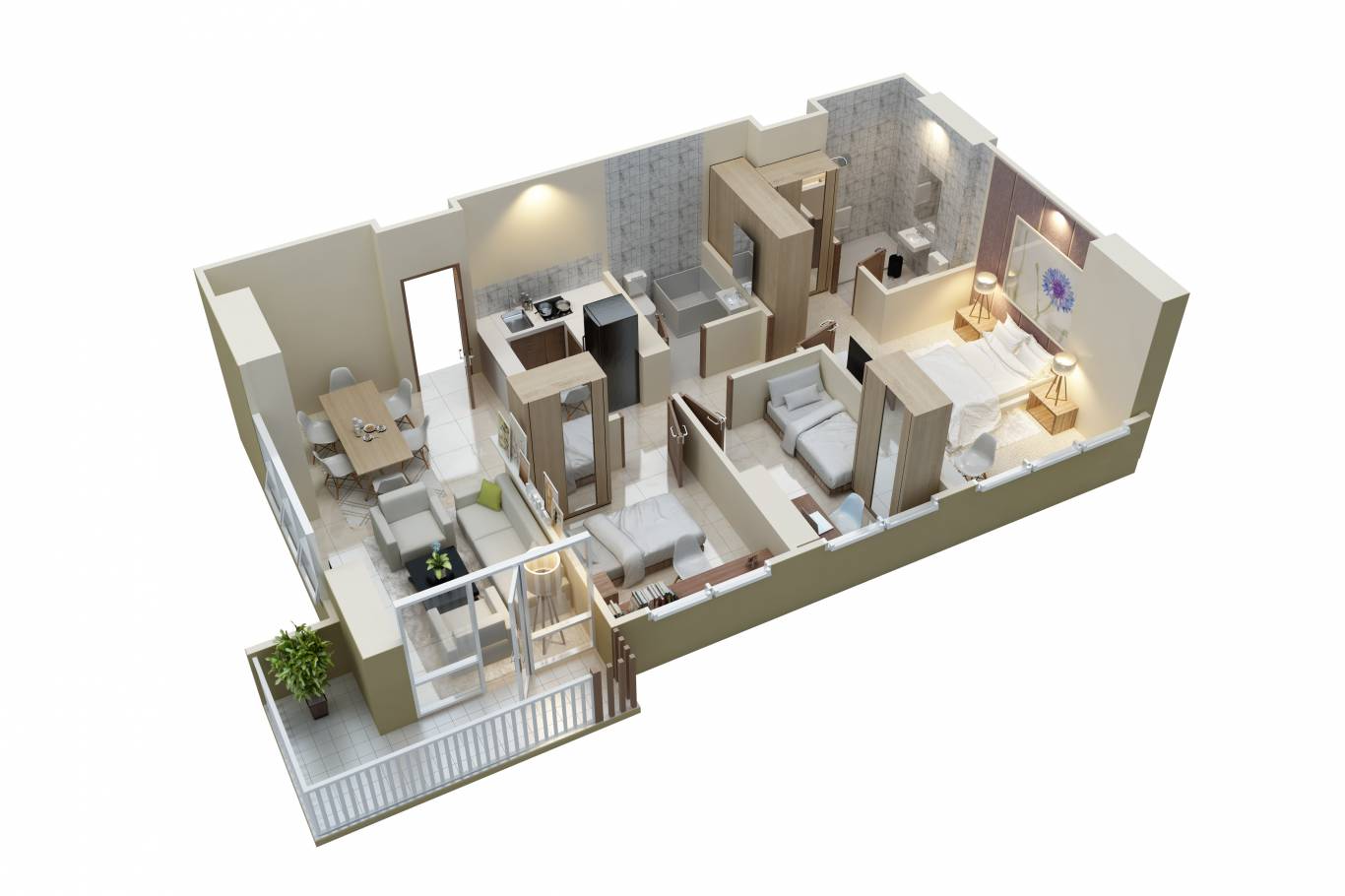 apartemen 3 kamar tidur di Brentsville Tower, VidaView Makassar.