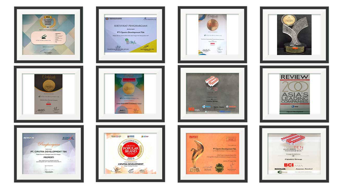 Koleksi Penghargaan Prestisius Ciputra Development dan Ciputra Group